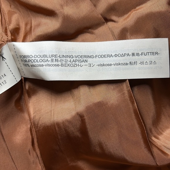 Massimo Dutti V-Neck Orange Midi Dress - Picture 10 of 11